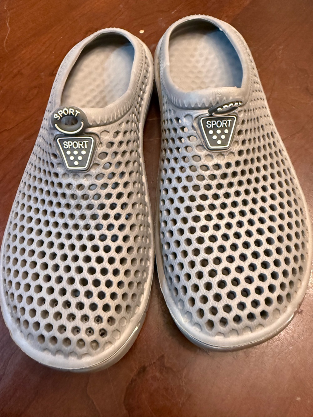 Sporto Gray Slip-On Perforated Flats